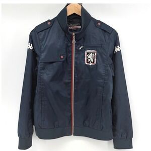 Vintage 2000s Omini Kappa England Navy Blue Bomber Jacket Womens XL Full Zip